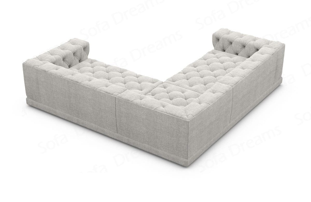 Polster Ecksofa Palma in L-Form Hellgrau