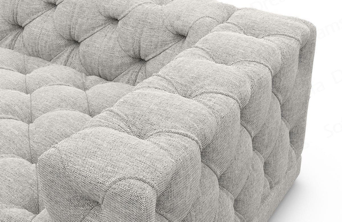 Polster Ecksofa Palma in L-Form Hellgrau