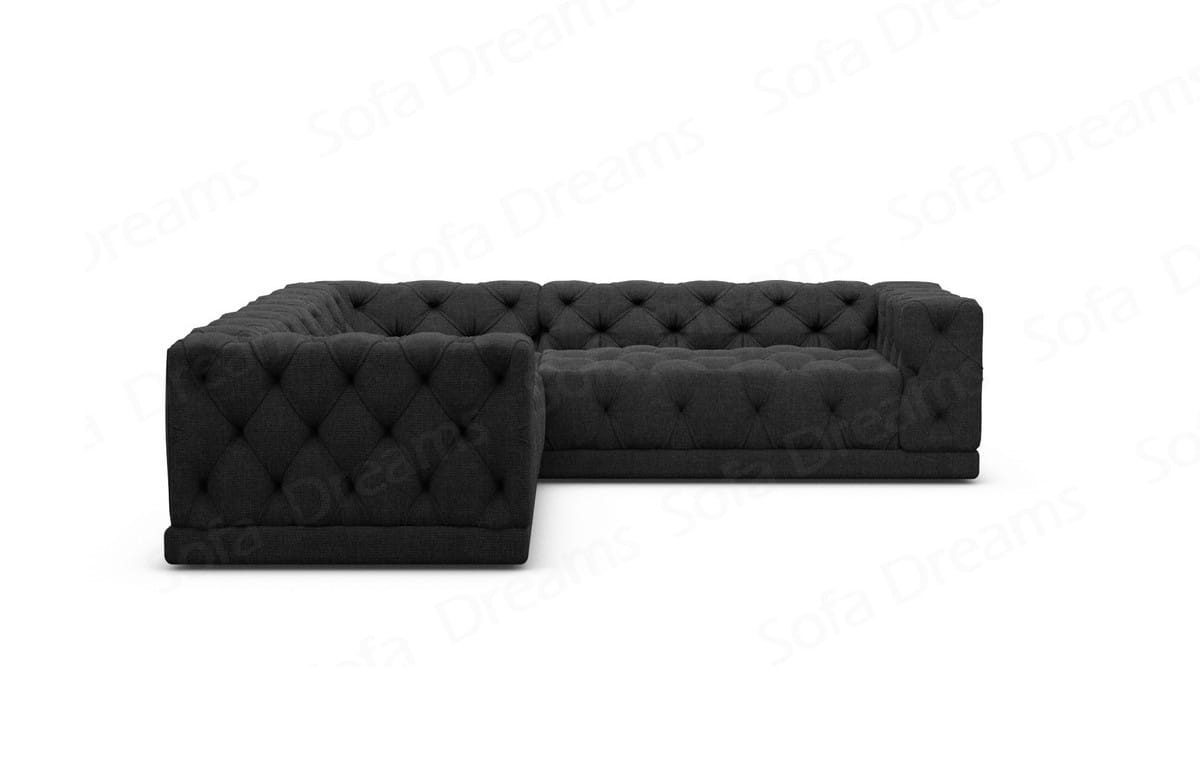 Polster Ecksofa Palma in L-Form Schwarz