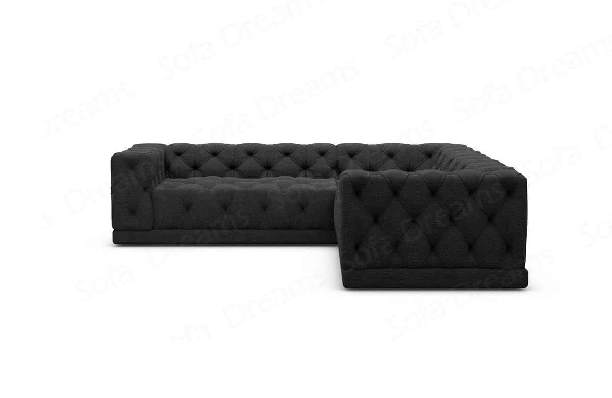 Polster Ecksofa Palma in L-Form Schwarz