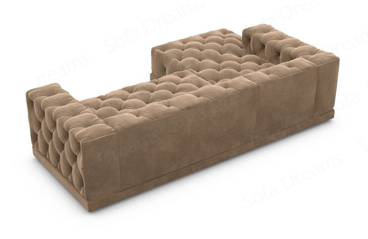 Stoff Ecksofa Palma L-Form Braun