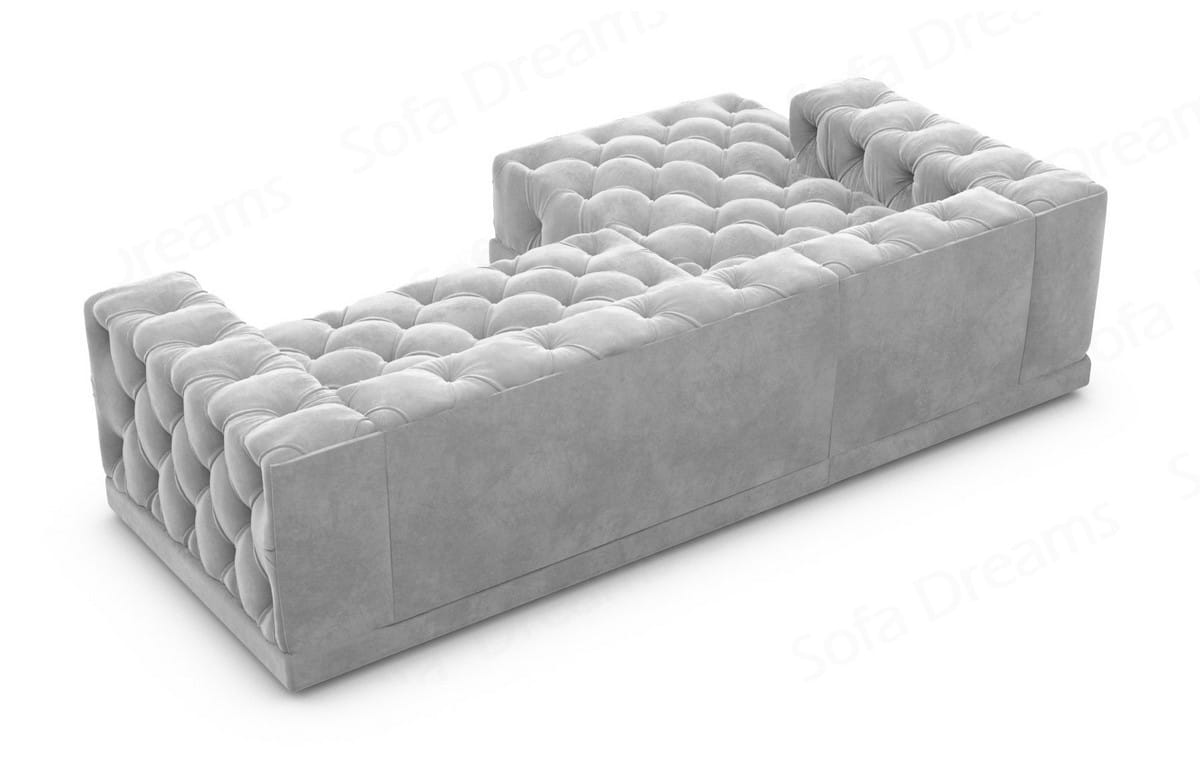 Stoff Ecksofa Palma L Form Hellgrau