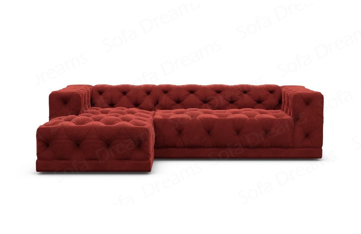Stoff Ecksofa Palma L Form rot