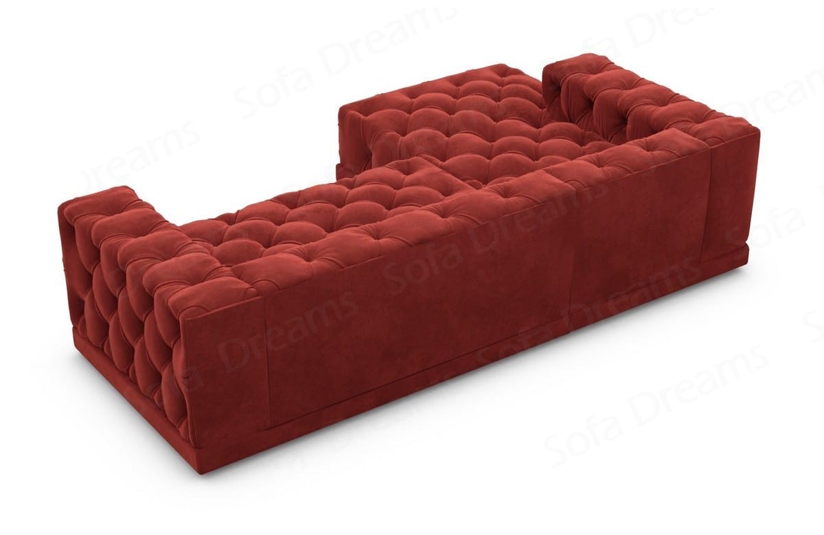 Stoff Ecksofa Palma L Form rot