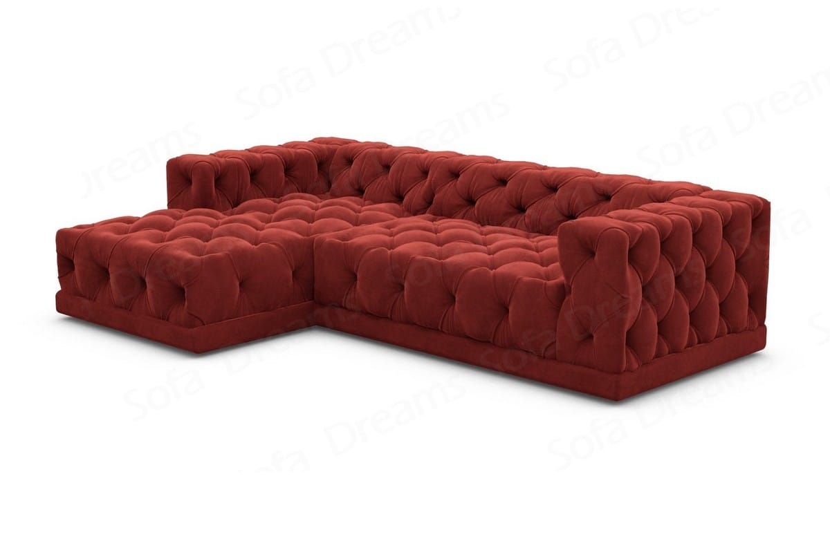 Stoff Ecksofa Palma L Form rot