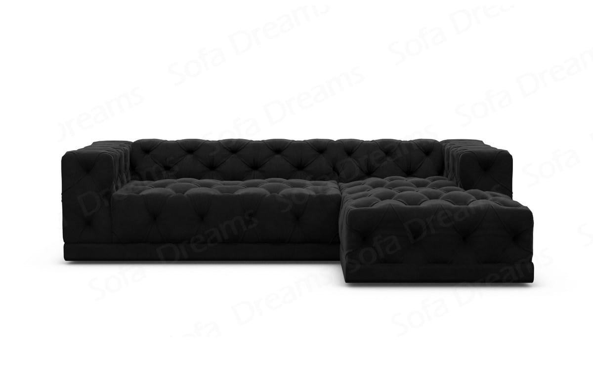 Stoff Ecksofa Palma L-Form Schwarz