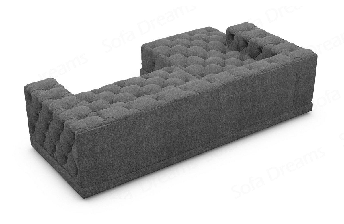 Polster Ecksofa Palma L-Form Kurz Anthrazit