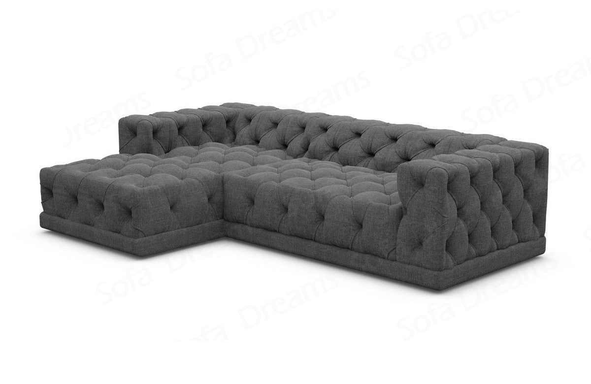 Polster Ecksofa Palma L-Form Kurz Anthrazit