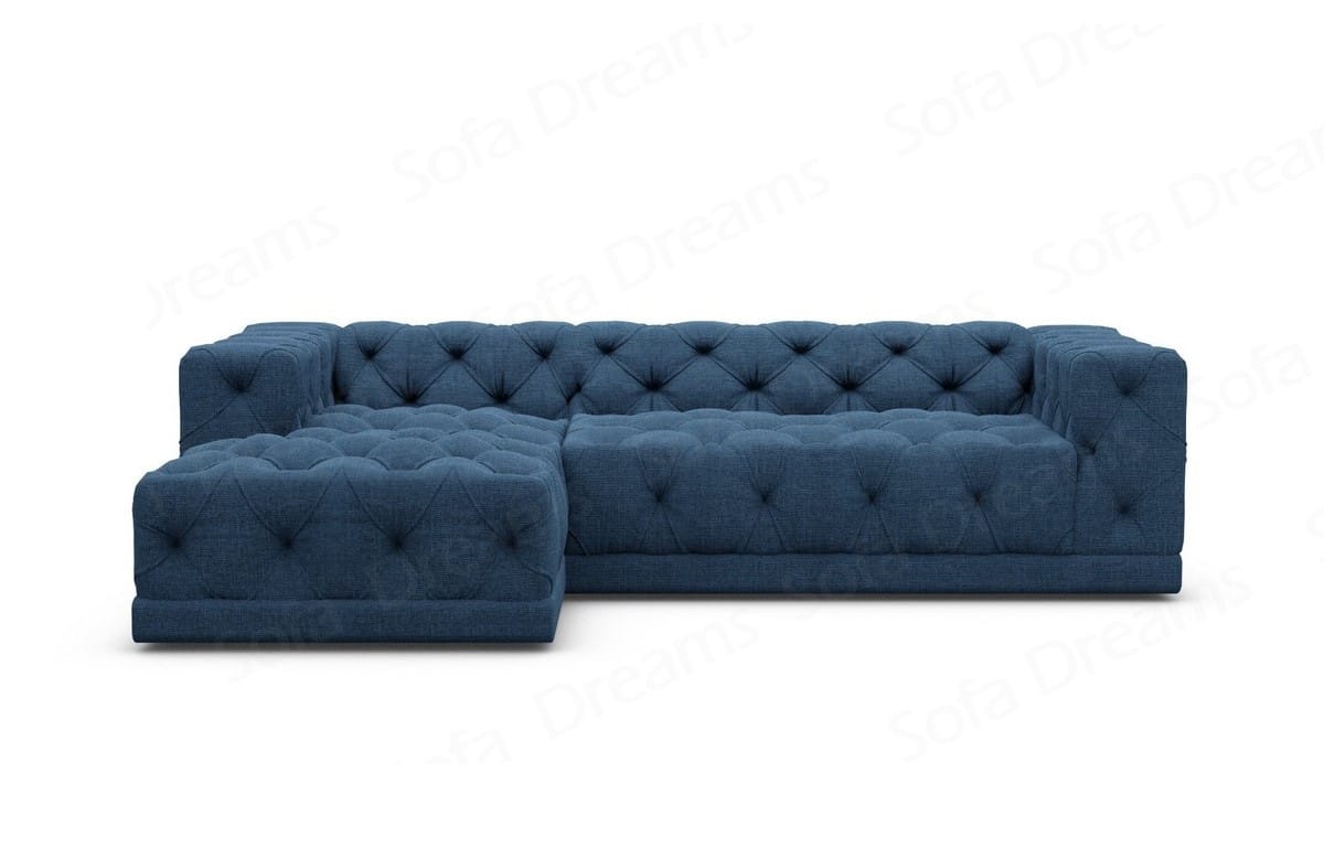Stoff Ecksofa Palma L-Form Blau