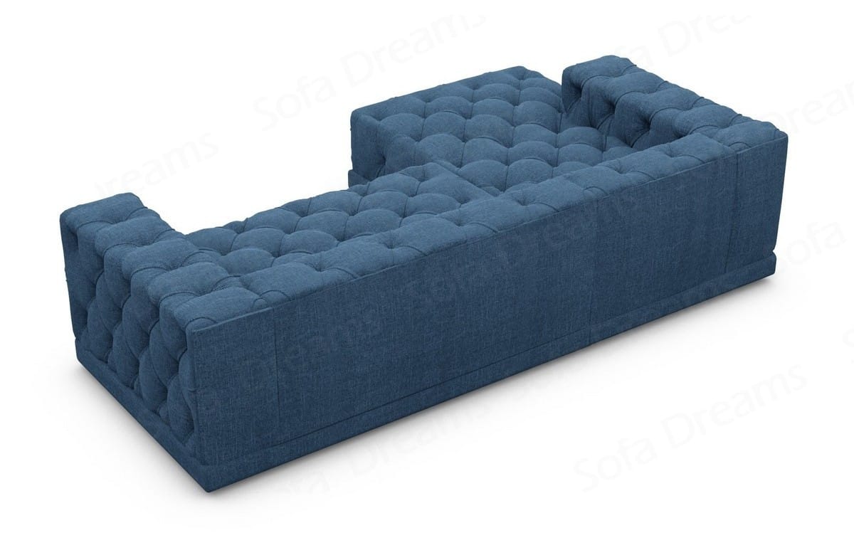 Stoff Ecksofa Palma L-Form Blau