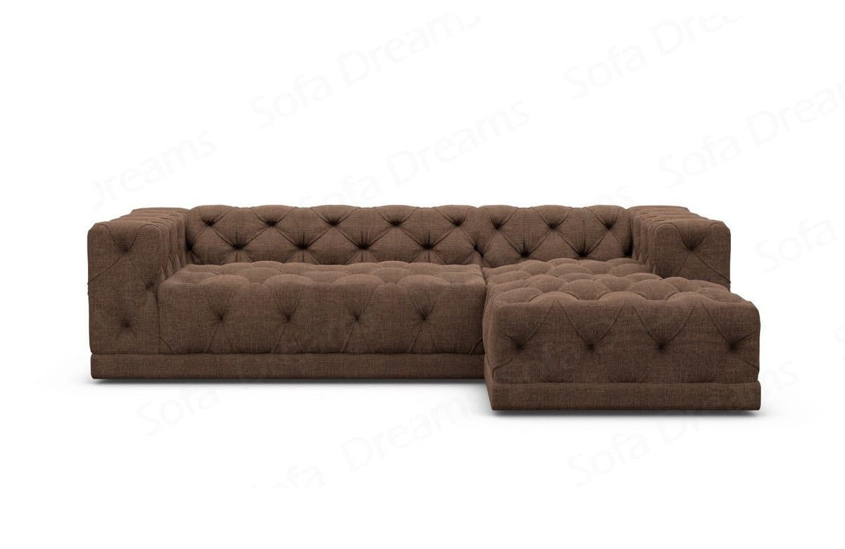 Polster Ecksofa Palma L-Form Kurz Braun
