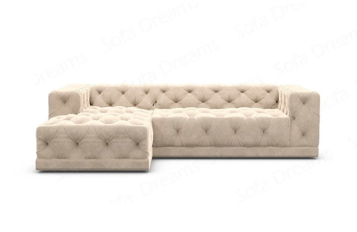 Stoff Ecksofa Palma L-Form Beige