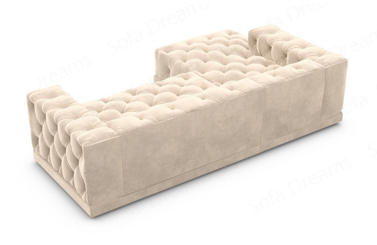 Stoff Ecksofa Palma L-Form Beige