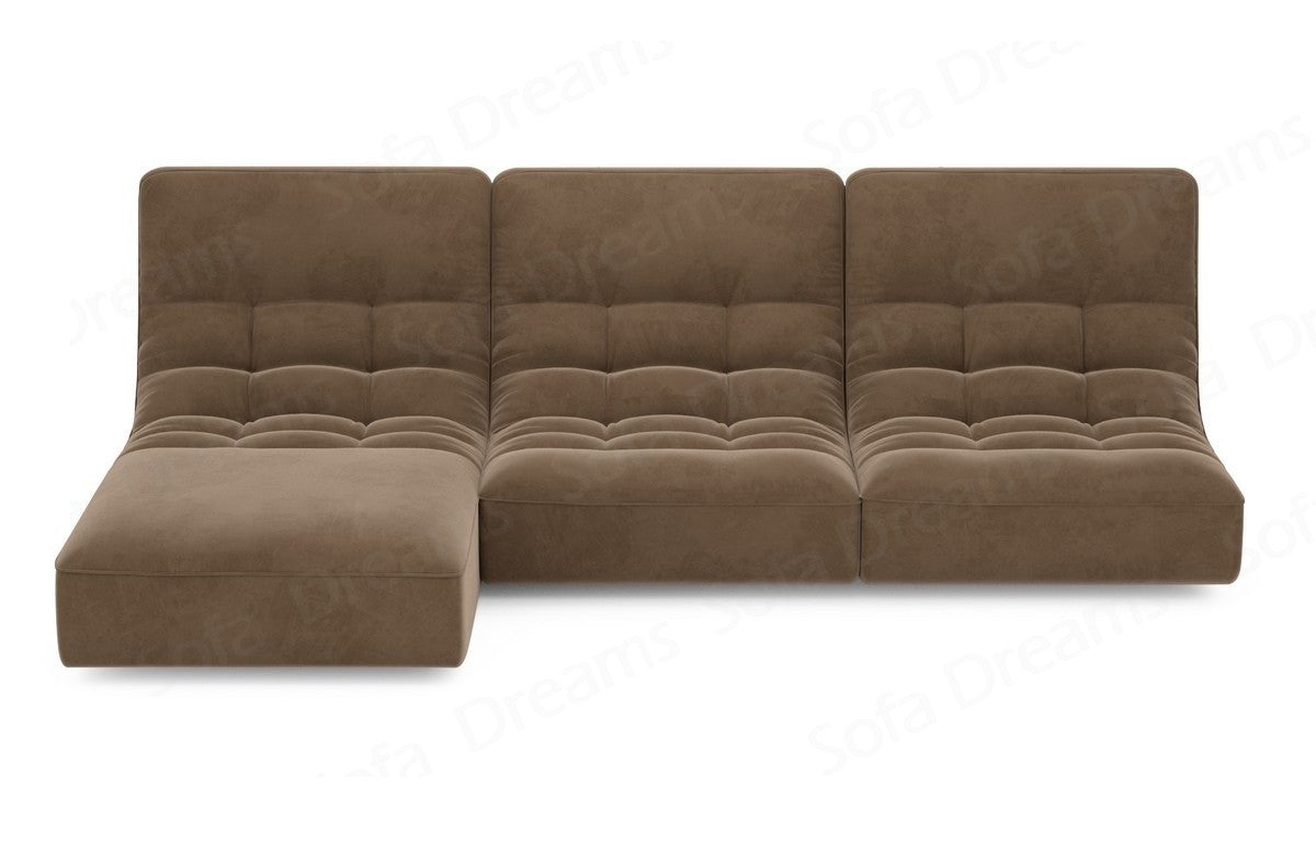 Polster Ecksofa Melilla in L-Form Braun