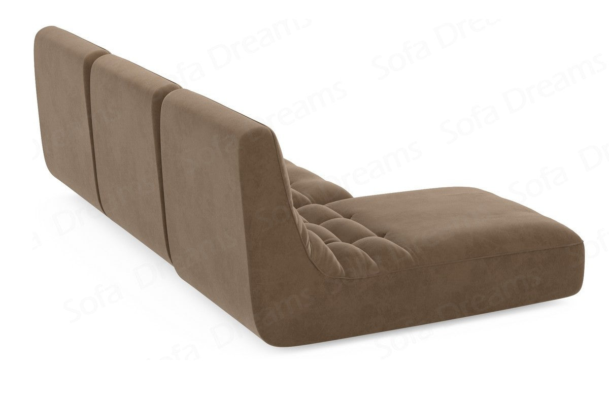 Polster Ecksofa Melilla in L-Form Braun