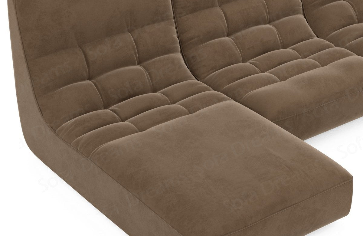 Polster Ecksofa Melilla in L-Form Braun