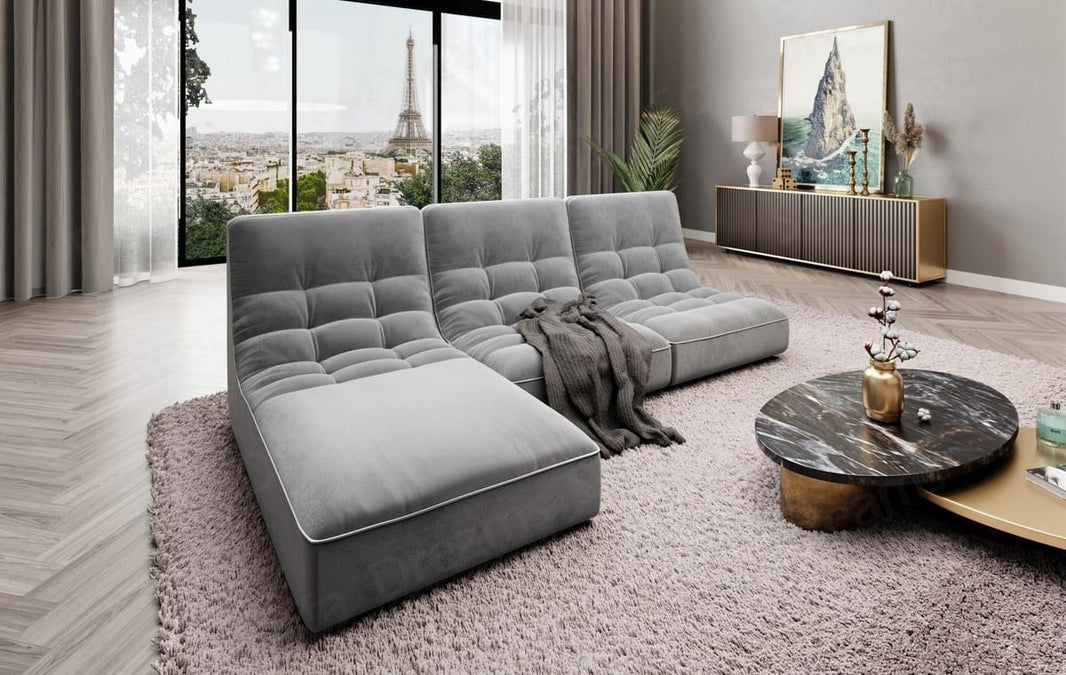 Ecksofa Melilla L-Form aus Stoff