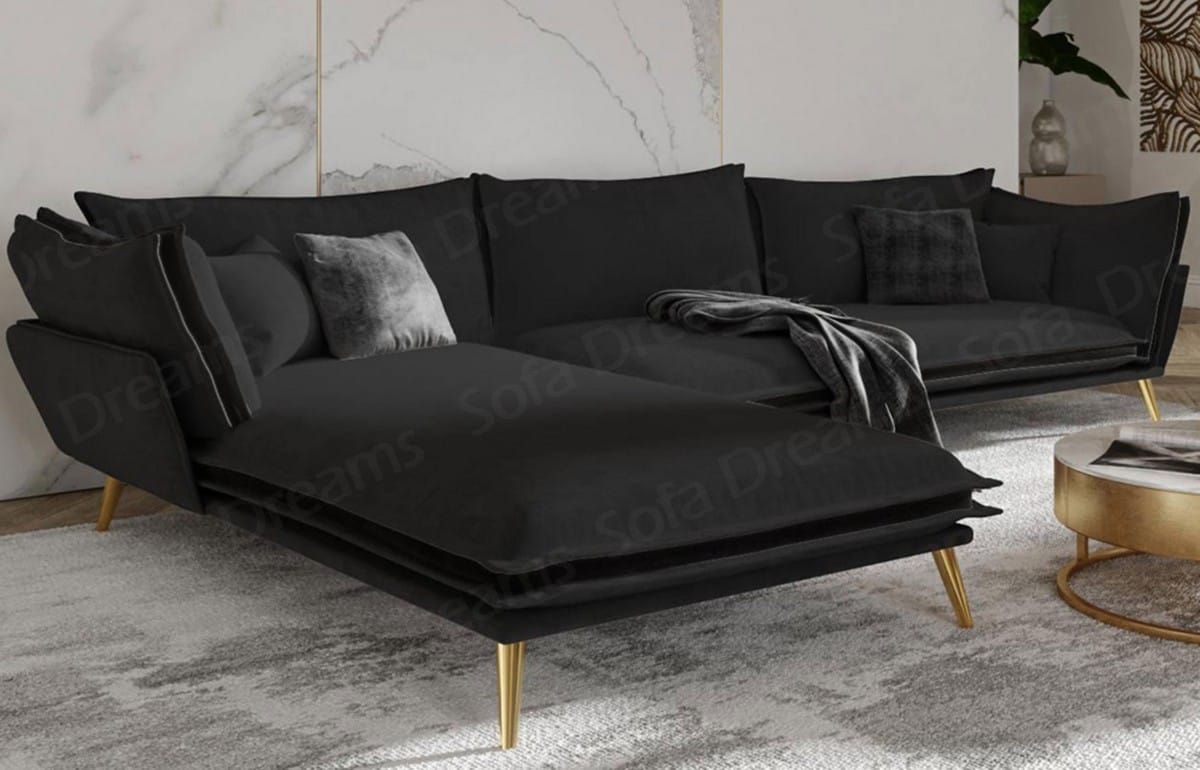 Polster Ecksofa Lobos L-Form – Modern & Bequem Schwarz