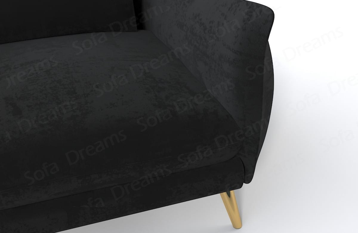 Couch Fürteventura L-Form in Stoff Schwarz