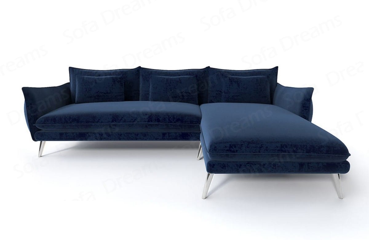 Ecksofa Fürteventura L-Form aus Stoff Dunkelblau
