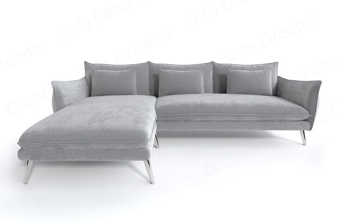 Ecksofa Fürteventura L-Form aus Stoff Hellgrau