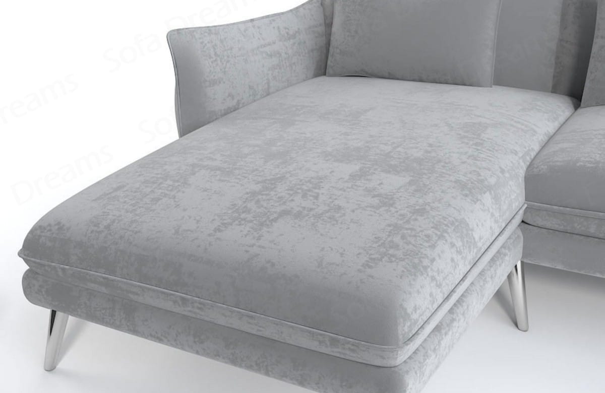 Ecksofa Fürteventura L-Form aus Stoff Hellgrau