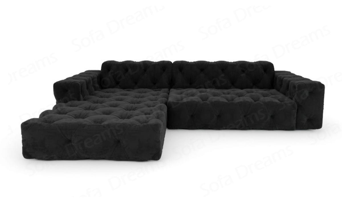 Polster Ecksofa Menorca L-Form Kurz – Komfort Schwarz