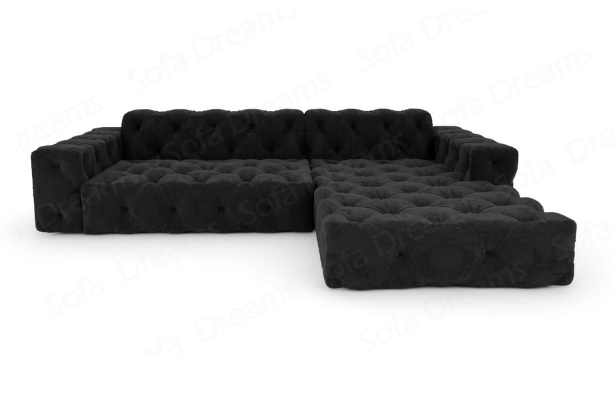 Polster Ecksofa Menorca L-Form Kurz – Komfort Schwarz