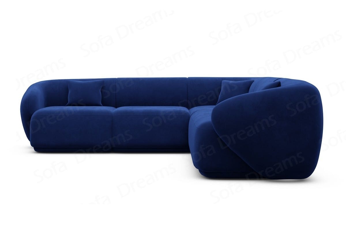 Ecksofa Marbella L-Form Stoff Dunkelblau