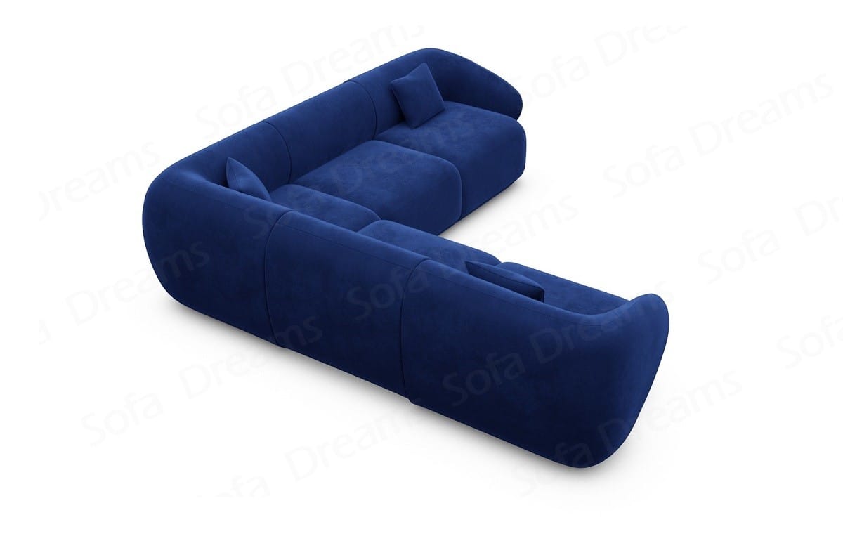Ecksofa Marbella L-Form Stoff Dunkelblau