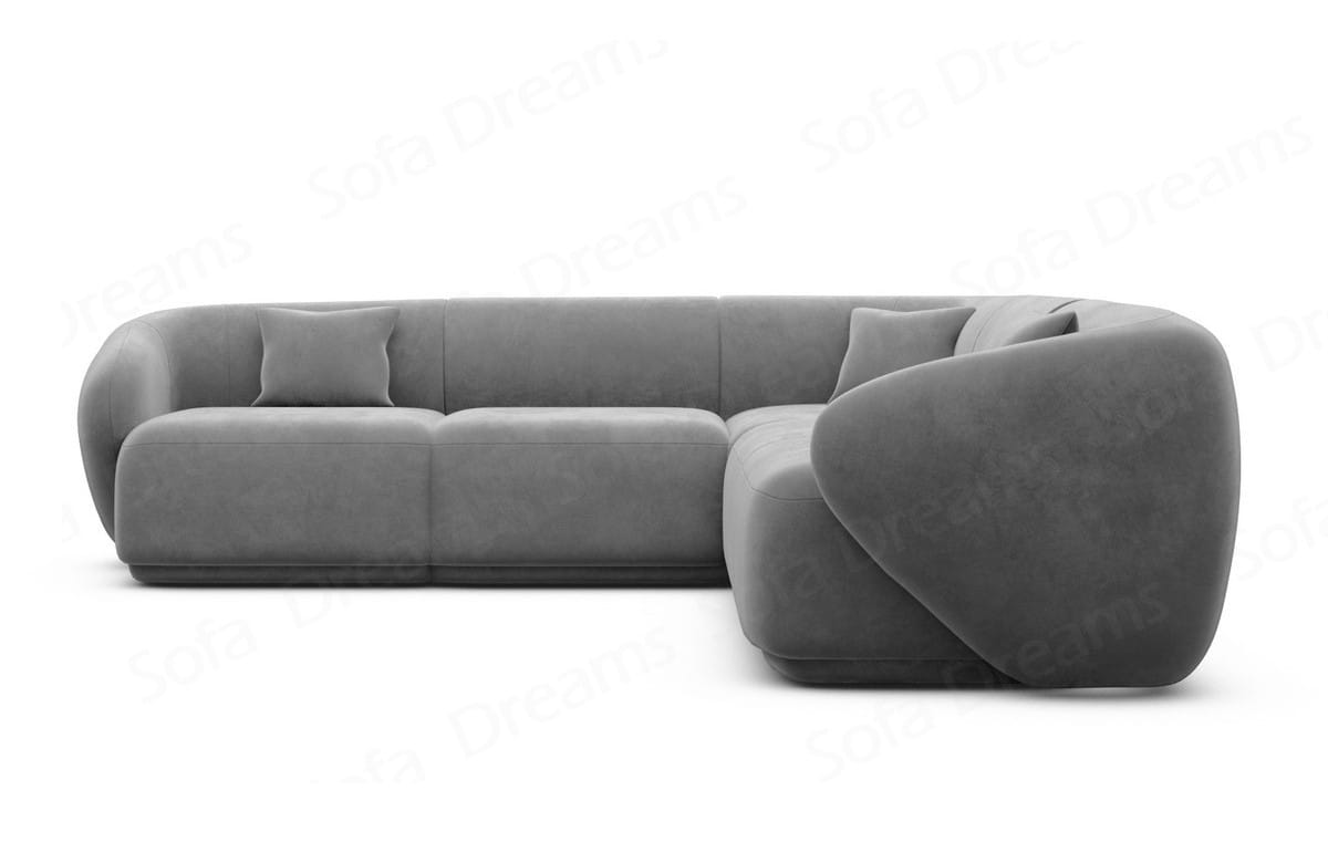Ecksofa Marbella L-Form Stoff Dunkelgrau