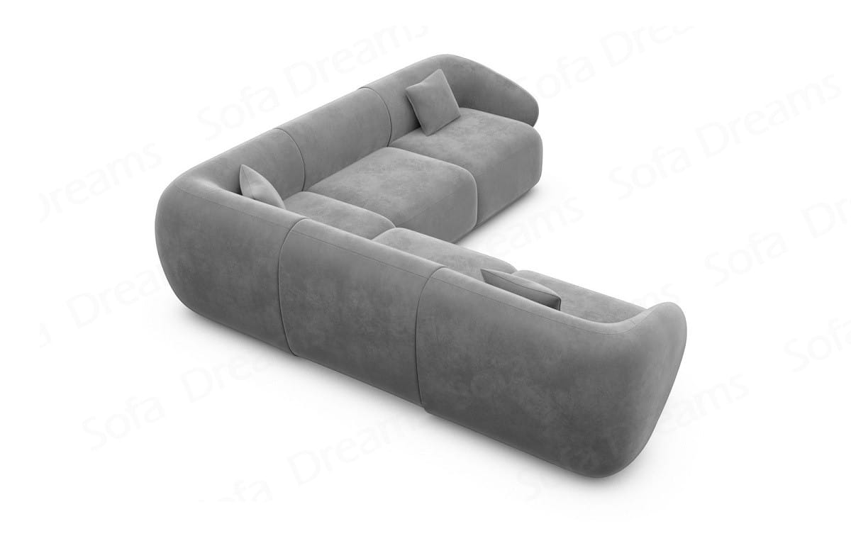 Ecksofa Marbella L-Form Stoff Dunkelgrau