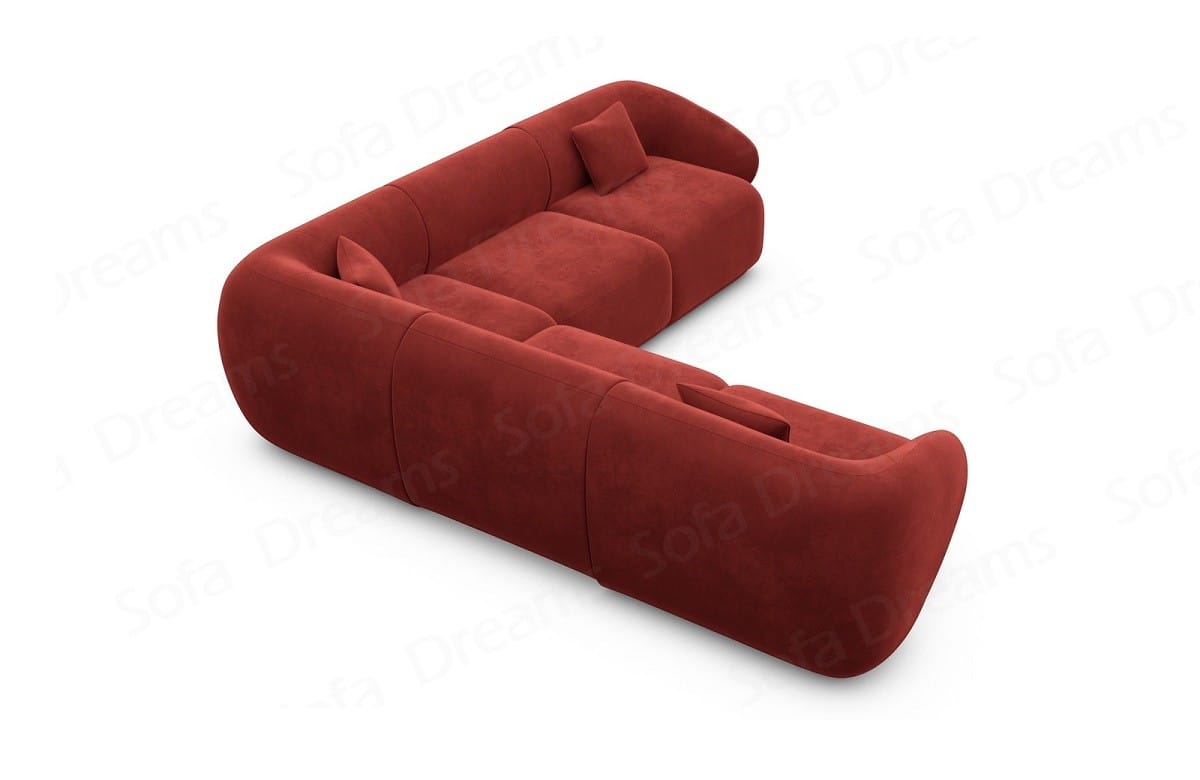Stoff Ecksofa Marbella L-Form Rot
