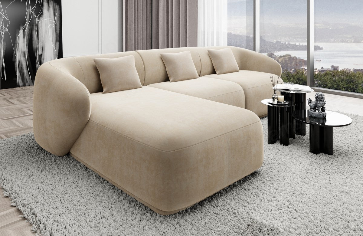 Ecksofa Marbella L-Form Kurz Beige