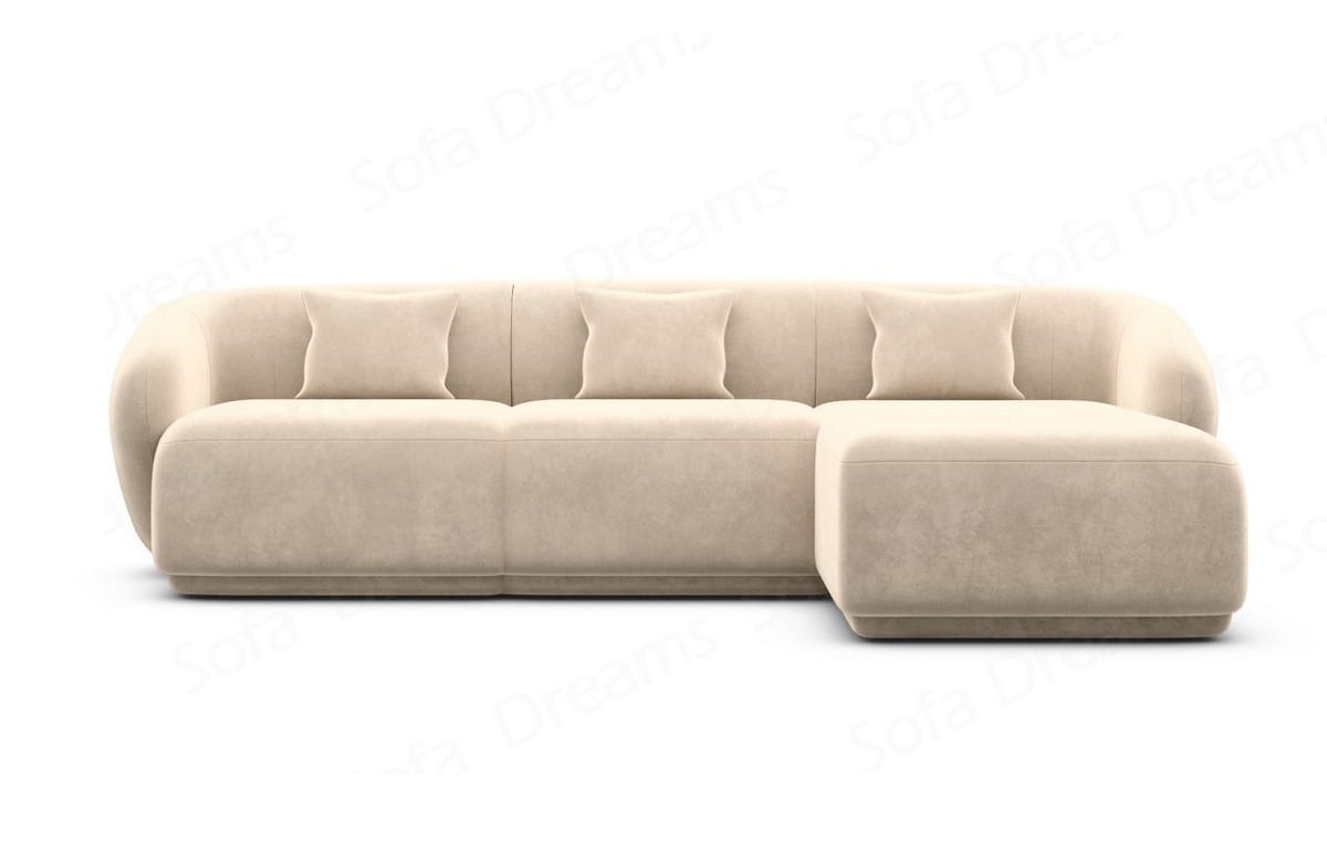 Ecksofa Marbella L-Form aus Stoff Beige