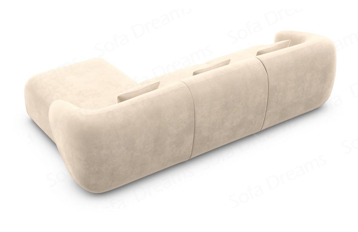 Ecksofa Marbella L-Form aus Stoff Beige