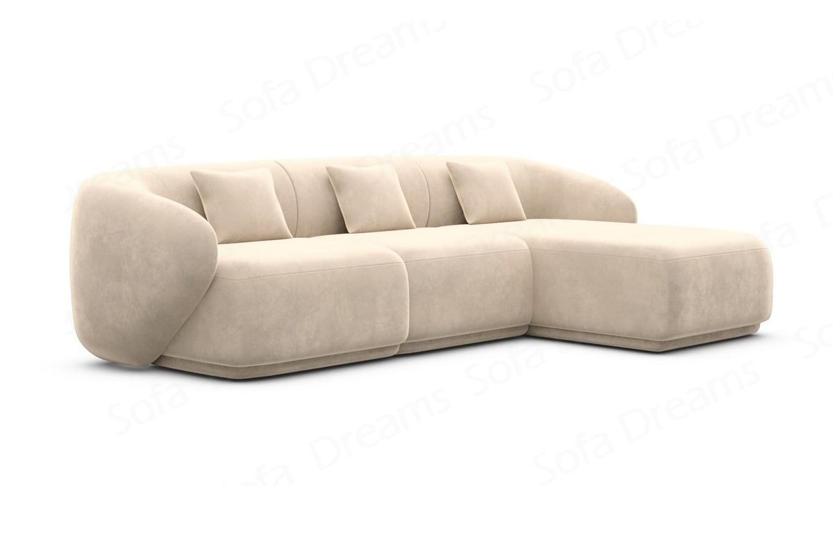 Ecksofa Marbella L-Form aus Stoff Beige