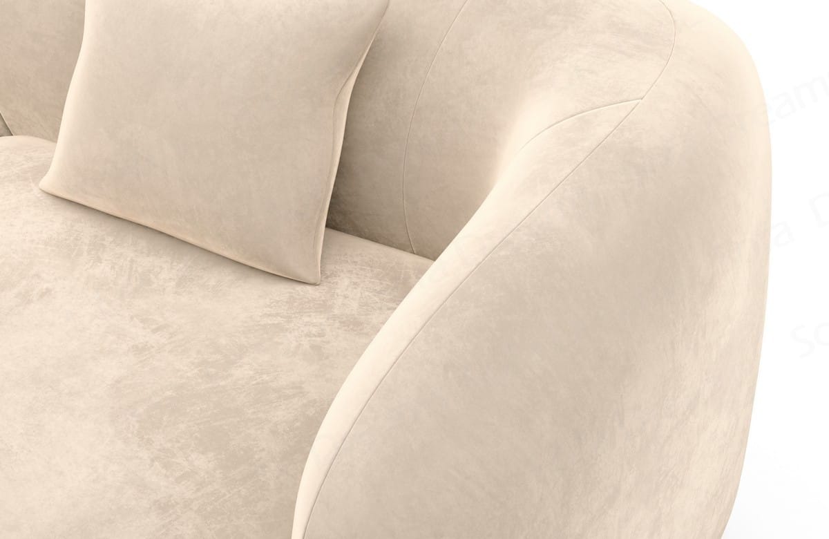 Ecksofa Marbella L-Form aus Stoff Beige
