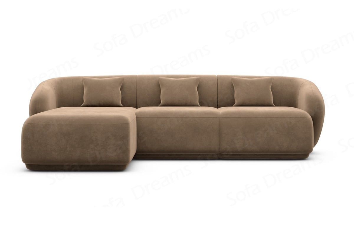 Stoff Ecksofa Marbella L Form Braun