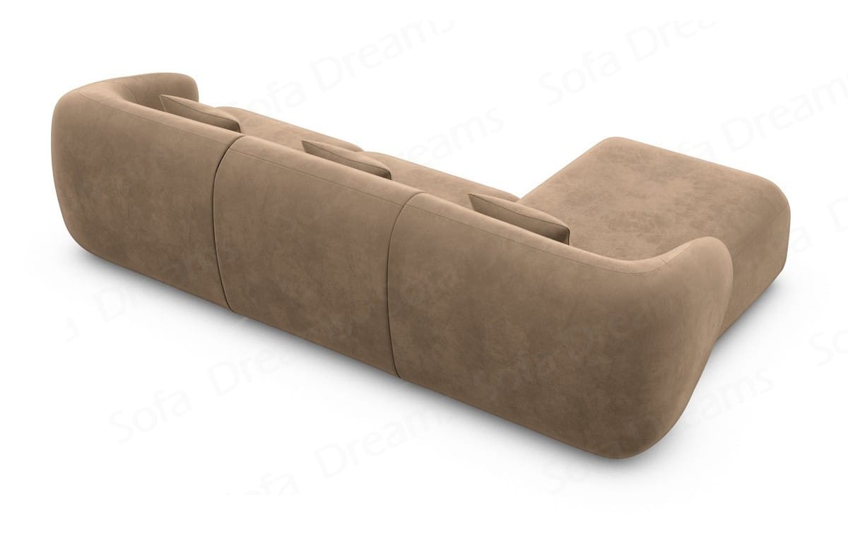 Stoff Ecksofa Marbella L Form Braun