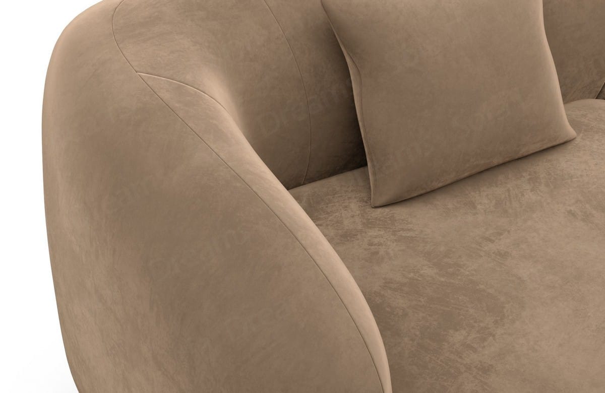 Stoff Ecksofa Marbella L Form Braun