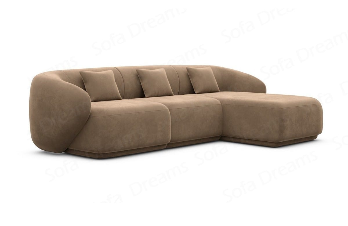 Ecksofa Marbella L-Form Kurz Braun