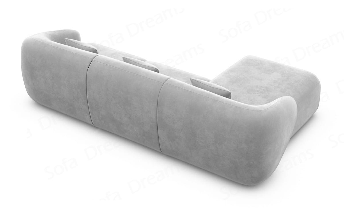 Stoff Ecksofa Marbella L Form Hellgrau