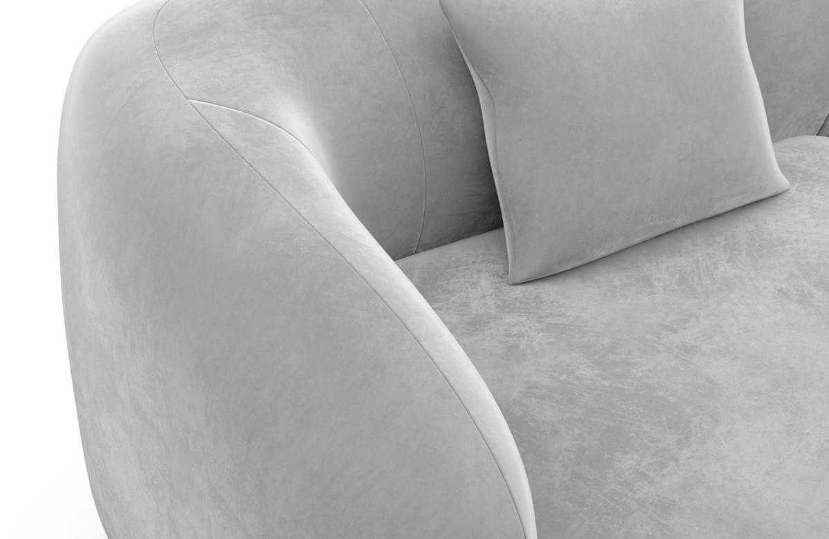 Stoff Ecksofa Marbella L Form Hellgrau