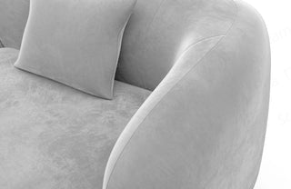 Ecksofa Marbella L-Form aus Stoff Hellgrau