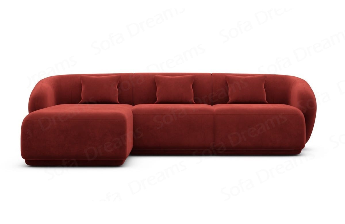 Ecksofa Marbella L-Form aus Stoff Rot