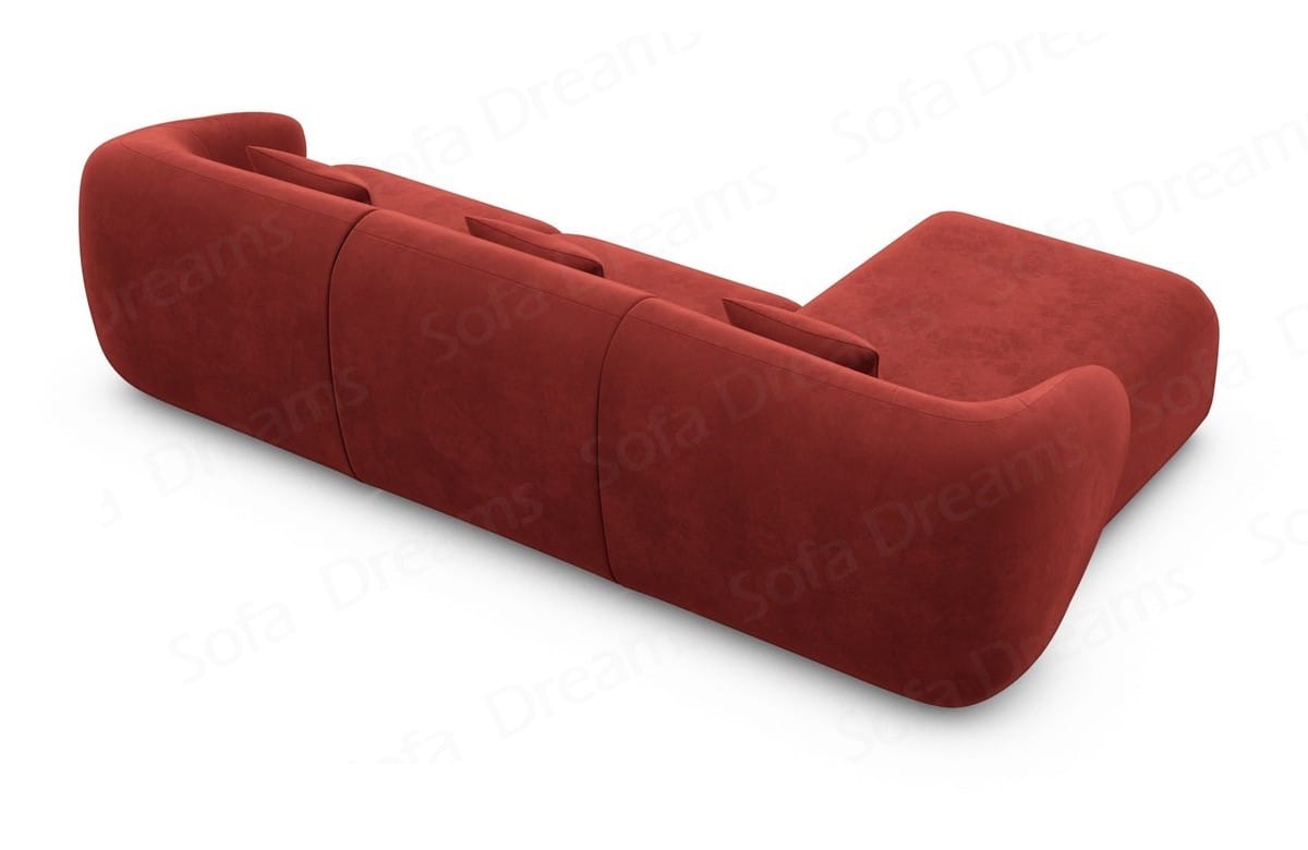 Ecksofa Marbella L-Form aus Stoff Rot