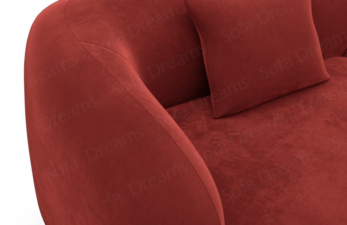 Ecksofa Marbella L-Form aus Stoff Rot