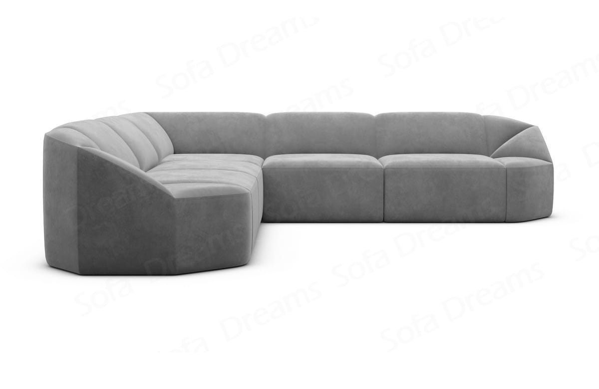 L-Form Stoffsofa Cabrera Dunkelgrau
