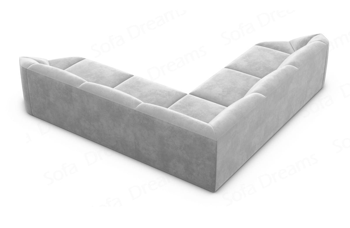 L-Form Stoffsofa Cabrera Hellgrau